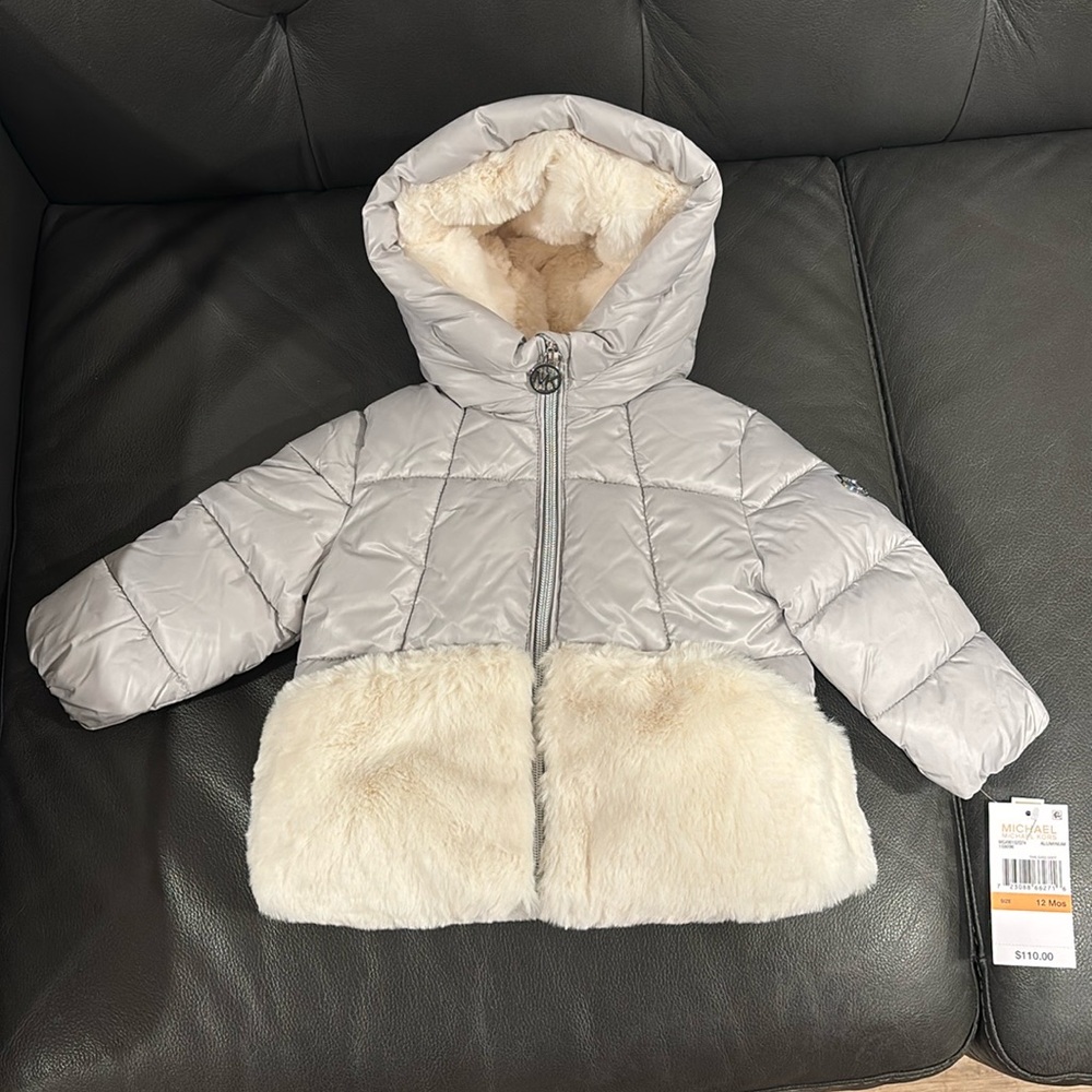 Michael Kors Faux Fur winter jacket brand new never worn with tags 12M